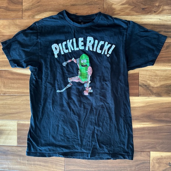 Ripple Junction Rick & Morty Pickle Rick Black Tee size Large - Picture 1 of 3